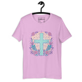 Floral Cross T-Shirt Christian Tee Pastel Spring Collection